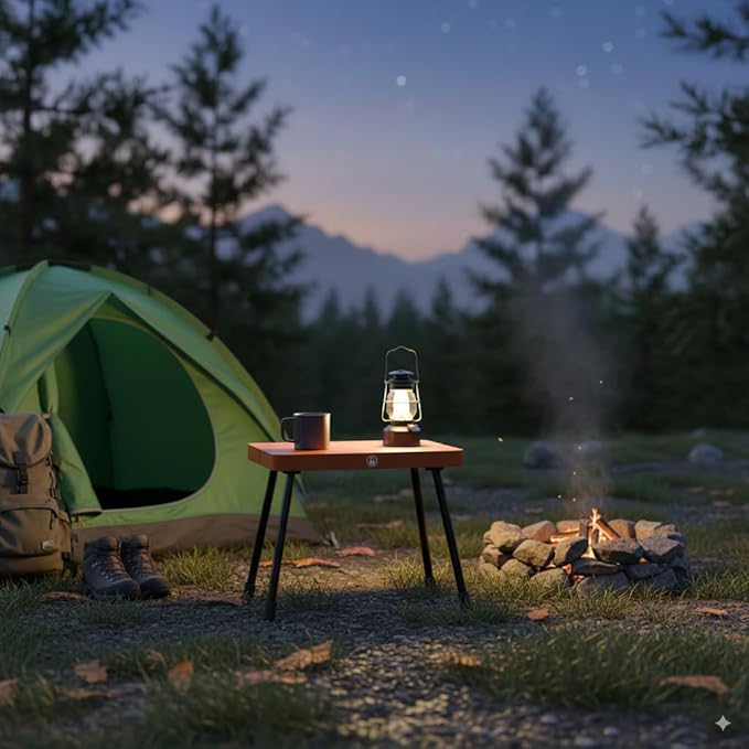 10 Inch Portable Folding Stool for Camping, Gardening, BBQ, and Outdoor Activities (Brown)