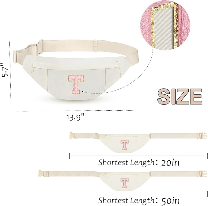 MAXTOP Large Crossbody Fanny Pack with 4-Zipper Pockets,Gifts for Enjoy Sports Festival Workout Traveling Running Casual Hands-Free Wallets Waist Pack Phone Bag Carrying All Phones