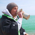 IDEUS Insulated Stainless Steel Water Bottle with 2 Leak-Proof Lids, Thermal Water Flask for Hiking Biking, 32oz, Red