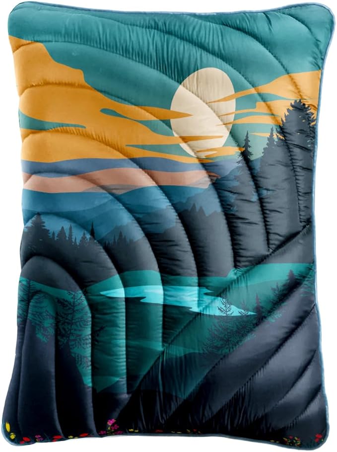 Camping Pillow,Supportive Compressible Travel Pillow Large Size Lightweight Camp Pillow with Storage Bag for Camping,Hiking,Backpacking,Airplane