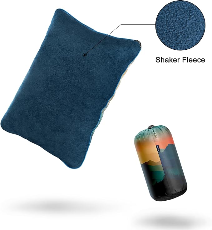 Camping Pillow,Supportive Compressible Travel Pillow Large Size Lightweight Camp Pillow with Storage Bag for Camping,Hiking,Backpacking,Airplane