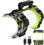 Big LED Searchlights Spotlight Lantern Flashlights, 22000LM 6 Modes Rechargeable Handheld Camping Hunting Lamp Portable Work Lights for Indoor Outdoor Emergency