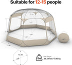 VEVOR Pop up Sports Tent, 8 Sizes Optional Clear Bubble Tent for 1-6 Person, Waterproof Outdoor Pod with Floor Mat & Top Cover, Garden Igloo Dome Tents Camping Shelter for Sports Watching