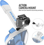 G2RISE Full Face Snorkel Mask Adults Snorkeling Set Gear for Kids with Detachable Camera Mount, Safe Breathing, Anti Fog Anti Leak