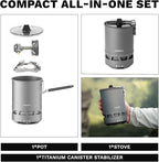 Fire-Maple Petrel Quickboil Pro Ultralight Cooking System – Compact & Fast-Boiling Backpacking Stove Pot Set, Ideal for Hiking, Solo Camping, Travelling, Hunting Trips, etc