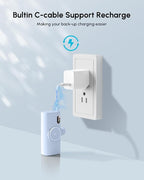 Little Blue Portable Charger Power Bank for iPhone 14 Pro, 5000mah Compact-Handy Battery Pack for Lightning, Travel Backup Charger for iPhone 12 mini, On-the Go Phone Charger