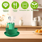 Scout Camping Mess Kit for 1 Person - Camping Utensils Set with Bowl Plate Cup Fork Spoon and Knife, Scout Dishes Set with Mesh Bag for Backpacking, Outdoor Camping Hiking and Picnic