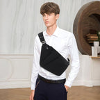 Anti Theft Crossbody Bags Sling Bag for Women Men Waterproof Wander Bag for Sports and Travel. (1.0Black, Large)