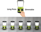 LED Camping lamp Super Bright 1500 lumens 4 Light Modes Dimmable searchlight Battery-Powered Emergency lamp Suitable for Night Hiking Tent Lighting Emergencies Power outages (Green X2)