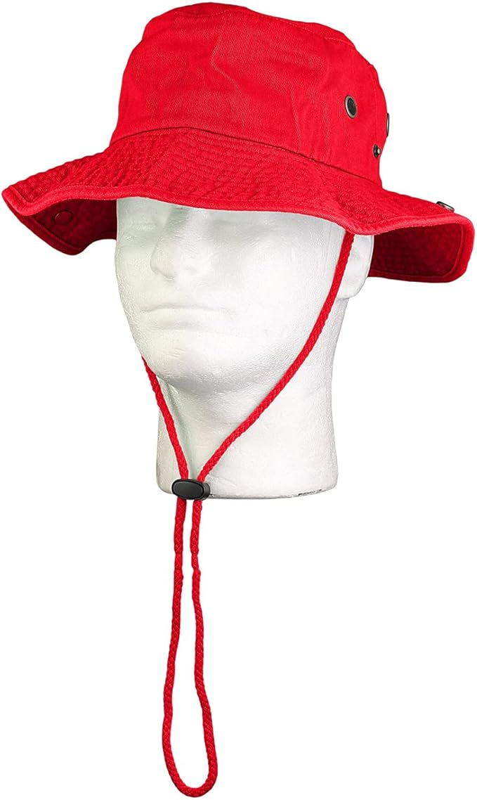 Wide Brim Hiking Fishing Safari Boonie Bucket Hats 100% Cotton UV Sun Protection for Men Women Outdoor Activities