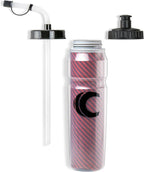 Cannon Sports 28oz Insulated Squeeze Water Bottle with Straw, Leak Proof Lids, 2 lids (Straw and Squeeze), Double Wall Insulation, Wide Mouth, BPA-Free (Red)