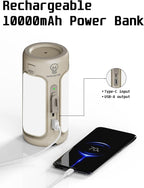 Folding Camping Lantern Rechargeable, 10000mAh Foldable LED Light for Tent Outdoor, IP54 Waterproof, 1500LM Camping Lights, Portable LED Flashlight, 5 Mode