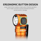 OLIGHT Perun 3 Rechargeable Headlamp Flashlight, 3000 Lumens LED Headlight with Red Light, Waterproof Head Lamp with Headband for Outdoor Camping, Hiking, Working(Orange)