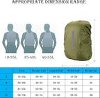 2 Pack Waterproof Rain Cover for Backpack, Backpack Rain Cover with Reflective Strip，Rucksack Rain Cover for Bicycling/Hiking