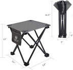 Opliy Camping Stool, Folding Small Chair Portable Camp Stool for Camping Fishing Hiking Gardening and Beach, Camping Seat with Carry Bag (Gray)