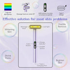 Light-Therapy-Wand, Red Light Therapy for Face and Neck Facial Wand 7 in 1 Led Beauty Wand Red & Blue Rejuvenation Face & Eye Massager Skincare Tool