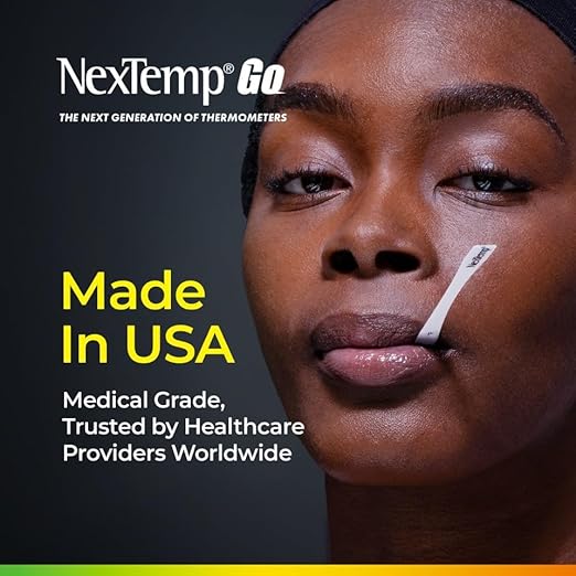 NexTemp® Go - Ready When You are - Single-Use Disposable Thermometers - Results in Seconds, for Work, Home, & Travel, Celsius, 24-Pack