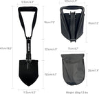 Mini Folding Camping Shovel, Lightweight Portable Small Tactical Survival Shovel, High Carbon Steel Military Shovel Entrenching Tool for Outdoor, Hiking, Digging, Backpacking, Car Emergency, Off Road