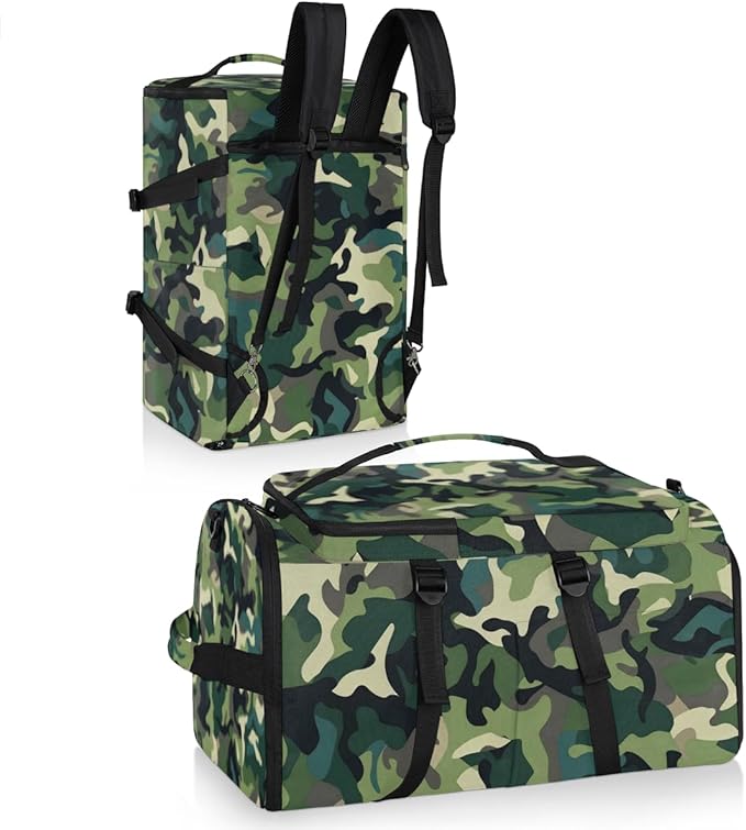 Gym Bag for Men Women with Shoes Compartment Duffle Bag for Travel Hiking Waterproof Backpack Fitness Workout(Camouflage)