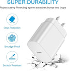 Type C Charger Fast Charging for iPhone 17 16 15,10FT USB C Samsung Chargers Block 25W Super Fast Chargers for Samsung Galaxy S25/S24 S23/iPhone Air/17/17 Pro Max/iPhone 16/16 Pro Max/15 Pro(White)