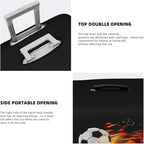 Travel Luggage Cover Suitcase Protector, Soccer Football Ball Breaking Nets Thickened Washable Elastic Anti-scratch Baggage Cover with Concealed Zipper for Wheeled Suitcase Fits 22-24 Inch Luggage