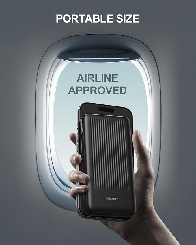 2-Pack 10000mAh Power Bank Fast Charging, 22.5W Compact USB C Portable Charger with 2 Outputs & 2 Inputs, LED Display Battery Pack Compatible with iPhone Samsung iPad Tablets, Black & Black