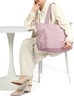 NISHEL Travel Puffy Tote Bag For Women, Ultra-Lightweight Large Tote Purse For Office Day And a Short Weekend Getaway