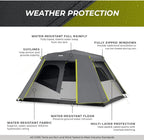 CORE Instant Cabin Tents | 6 Person / 9 Person / 10 Person / 12 Person Family Cabin Multi Room Pop Up Tents Car Camping | Included Storage Pockets for Camping Accessories