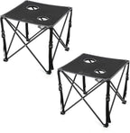 ARROWHEAD OUTDOOR 26” (66cm) Portable Camping Folding Table, 2 Cup Holders, Square, Carrying Case, Steel Frame, High-Grade 600D Canvas
