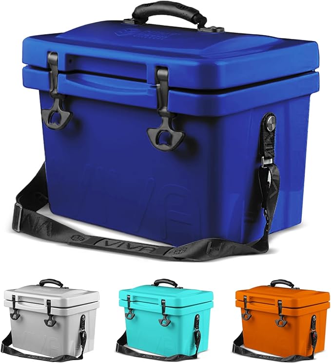Viva 14QT On-The-Go Personal Portable Hard Cooler Ice Chest | Everyday, Beach, Sports, Camping, Picnics, Lunch Box, Groceries/Market