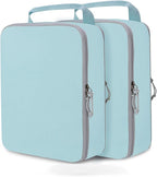 Large Compression Packing Cubes for Travel, 2 Set Compression Bags Travel Cubes for Packing Suitcase Luggage Organizer, Blue