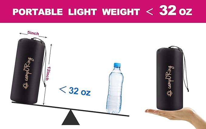 Sleeping Pad with Pillow, Self Inflating Extra-Thick, Ultralight Sleeping Mat, Built-in Pump, Ultimate for Camping, Hiking, Traveling, Airpad, Carry Bag, Compact & Lightweight Air Mattress (Purple)