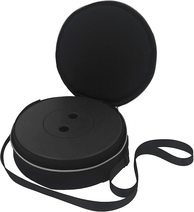 3-in-1 Cushion Carry Case for Round Telescopic Stools, Collapsible Stool Chair Pads with Thickened Foam Cushion, Fits All Round Retractable Folding Stools (Case Only), 1-Pack, Black