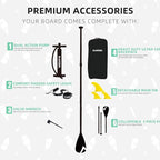 Inflatable Stand-Up Paddle Boards – Available 32"/33"/34" Widths Inflatable Paddle Board with SUP Accessories, Camera Mount, Basic All-Around SUP Board for All Skill Levels, Up to 450lbs