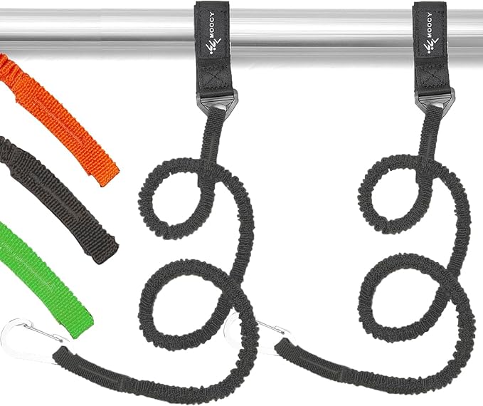 Kayak Paddle Leash Kayak Rod Leash Kayak Paddle Lanyard Stretchable Coiled Lanyard Leash Kayak Fishing Accessories for Kayak and Paddles