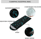 Sleeping Bags for Adults and Kids，3D Printing Camping Sleeping Bag for Girls Boys Lightweight Waterproof Cold/Warm 3-Season，Outdoor Travel with Compression Bags