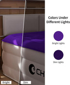 CHILLSUN Air Mattress Queen With Built in Pump - Upgraded Blow Up Bed,2 Mins Quick Self Inflatable and Deflate, 18"/650lbs Max, Strong Support, Flocked Top, Puncture Resistant, for Camping,Home,Guests