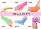 FriCARE Self Adhesive Bandage Wrap, Medical Tape in First Aid Kit, Cohesive Bandages for Wounds Sport Vet, 2 Inches X 5 Yards 6 Rolls, Fluorescent Color