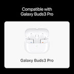 Premium Multi-Flange Eartips for Galaxy Buds3 Pro (White, Small) – Always Fits, Never Slips