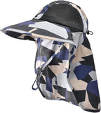 Sun Hat for Men Women with Neck Flap,UPF 50+ UV Protective Hiking Fishing Hats,Wide Brim Sun Hat for Women&Men