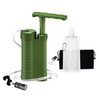 Water Filter Pump, 0.01 Micron 5-Stage Water Filter,Portable Outdoor Emergency and Survival Gear - Camping, Hiking, Backpacking (k8188 Green)