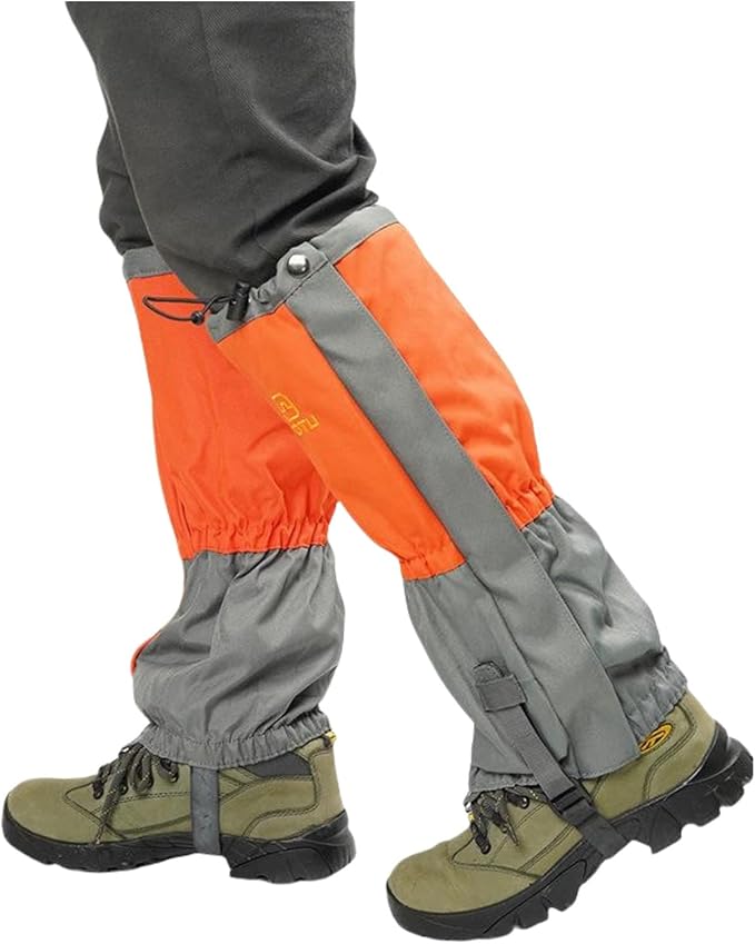 Adjustable Leg Gaiters,Snow Boot Guard Gators,Shoe Gaiters,Waterproof Hiking Gaiters for Hunting,Running,Snow,Mountain Climbing,Yard Work