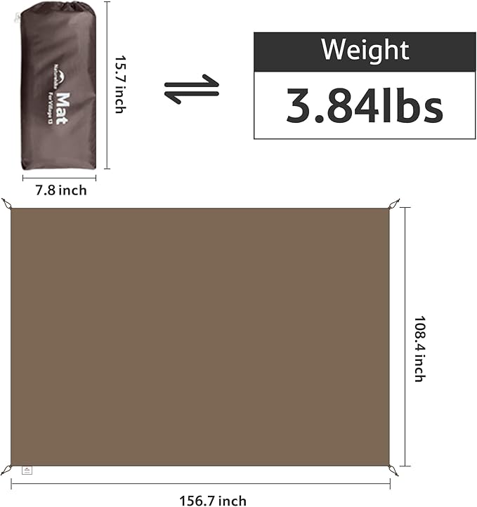 Naturehike Village Instant Tent, 4 Person 8 Person Camping Tent with Full Rainfly, Waterproof Large Cabin Tents for Car Camping