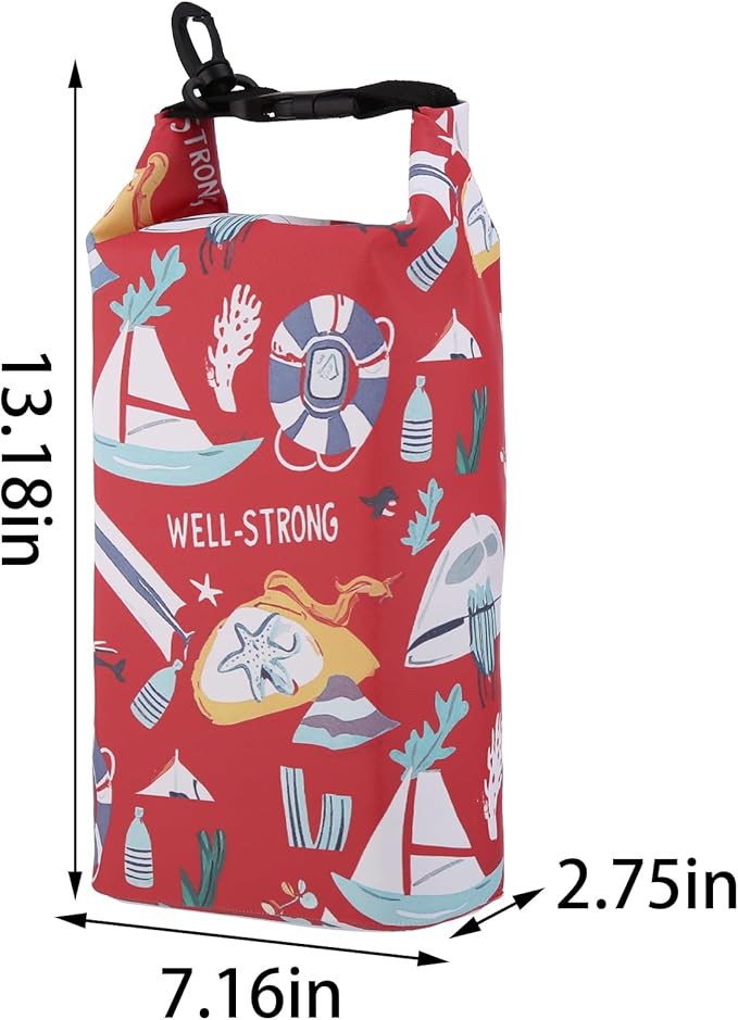 Boat First Aid kit, Roll Top Marine Tool Kit, Emergency Waterproof Kit for Fishing, Kayaking, Boating, Ponton, Beach, Swimming Red