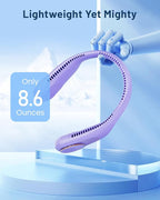 SWEETFULL Portable Neck Fan 360° Cooling Bladeless Personal Fan | No Hair Twisting - 4000mAh USB Rechargeable Wearable Fan for Travel, Birthday Gifts for Men, Women, Mom, and Dad