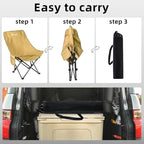 Folding Camping Chair Set of 3, Portable Adjustable Camp Chairs & Black Table, Large Lawn Chair Portable for Adults Hiking, Fishing, Picnic, Outdoor BBQ, Travel, Sports, & Storage Bags