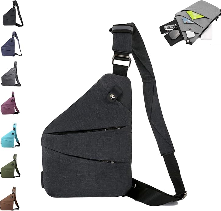 Anti Theft Travel Bag,Anti Theft Crossbody Bag, Sling Bag Travel Crossbody Bag for Women Men