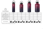 Oceania Flask 64oz Stainless Steel Water Bottles | Modern, Leakproof, Hydro BPA-Free, Insulated Water Bottle with 3 Lids, 3 Straws & 2 Straw Cleaning Brushes | Simple Camping & Hiking Water Bottles