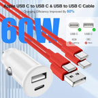 USB C Car Charger for iPhone 17 16 15 Pro Max, 40W Dual Port USB-C & USB-A Car Fast Charging Adapter, 2X6FT C to C Cable & A to C Carplay Cable for iPhone 17 16 15 Series/iPhone Air, iPad, Samsung-Red