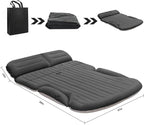 KMZ SUV Air Mattress Thickened and Double-Sided Flocking Travel Camping Bed with 2 Pillows & Electric Pump Dedicated Mobile Cushion Inflatable Bed for SUV Trunk and Rear Seat (Dark Gray)